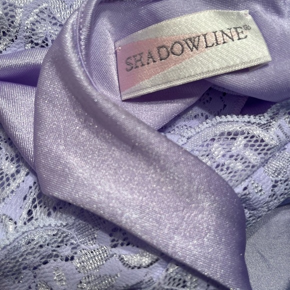 Lavender Lace vintage Nightgown dainty nighty sheer feminine maxi - Picture 2 of 10